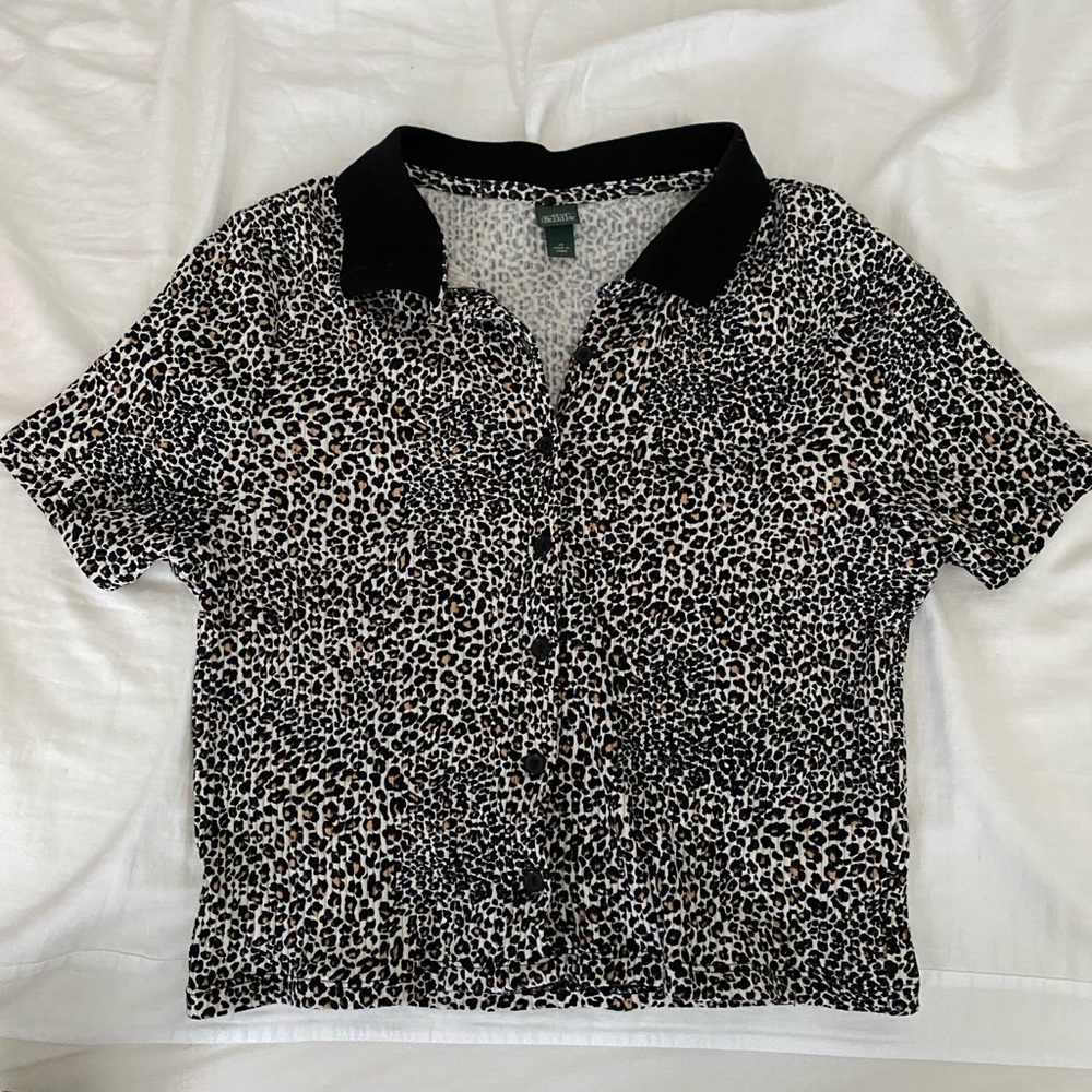 wild fable leopard print crop top